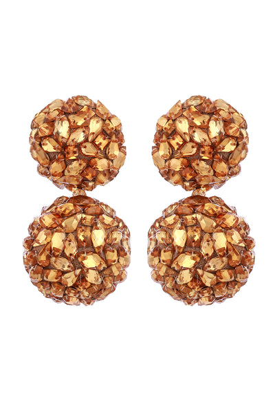 Raya jewels Crystal Bauble Earrings fashion jewellery online shopping melange singapore indian designer wear