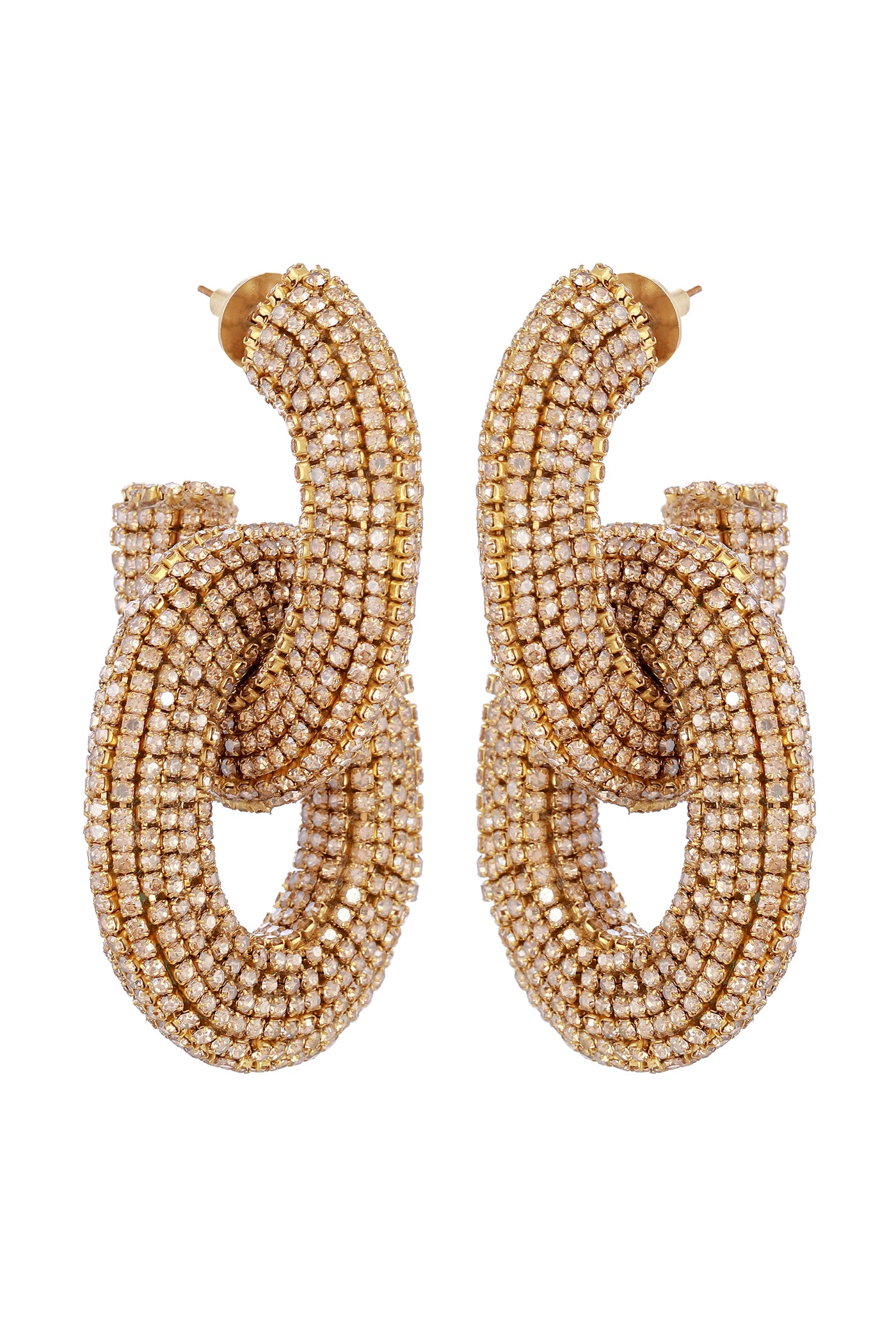 Raya jewels Dazzle Link Earrings gold fashion jewellery online shopping melange singapore indian designer wear