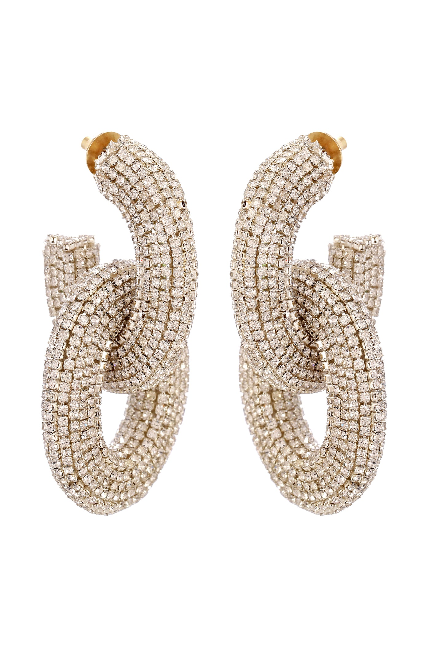 Raya jewels Dazzle Link Earrings silver fashion jewellery online shopping melange singapore indian designer wear