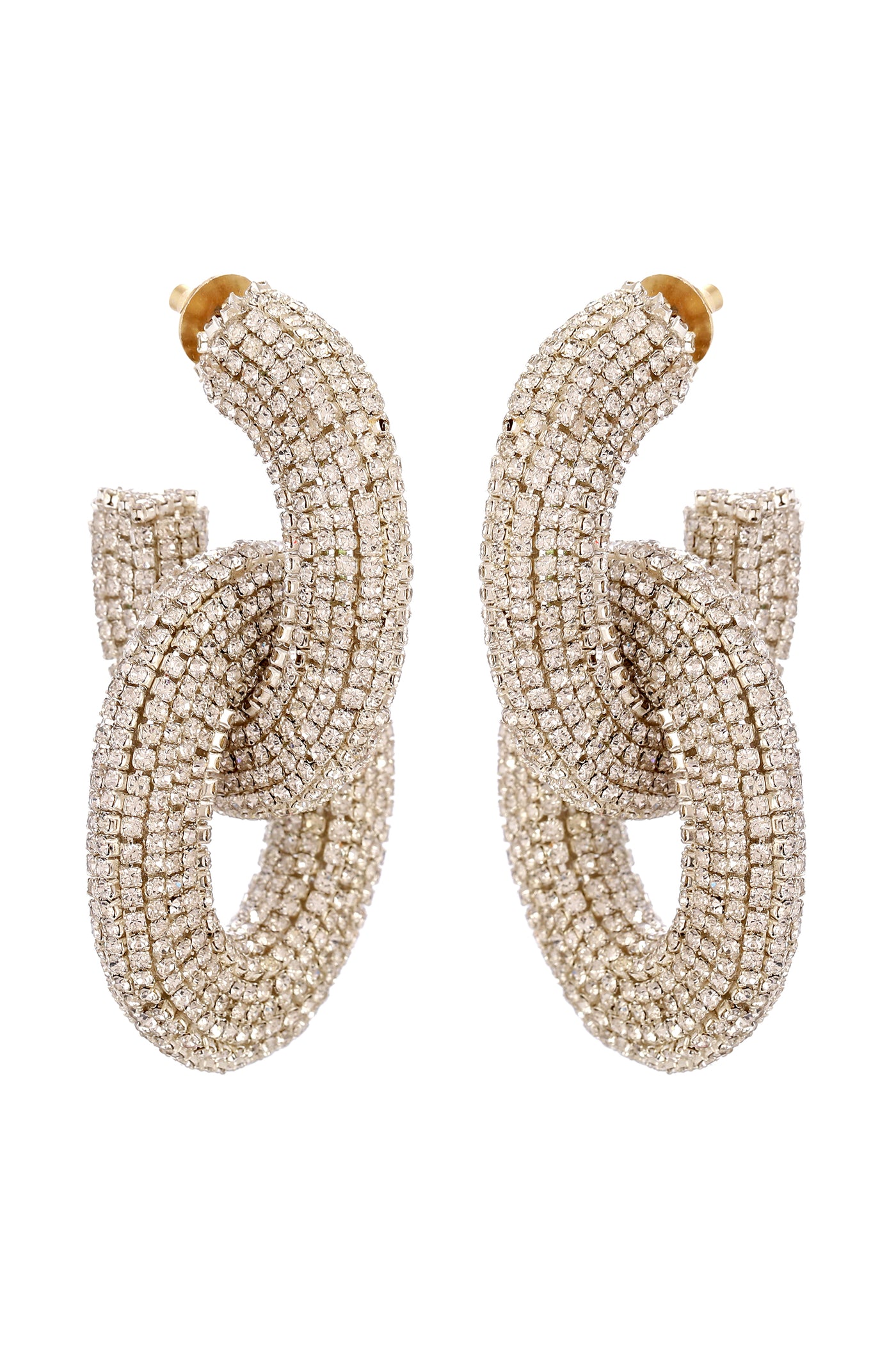 Raya jewels Dazzle Link Earrings silver fashion jewellery online shopping melange singapore indian designer wear