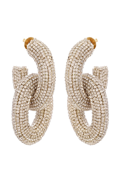 Raya jewels Dazzle Link Earrings silver fashion jewellery online shopping melange singapore indian designer wear