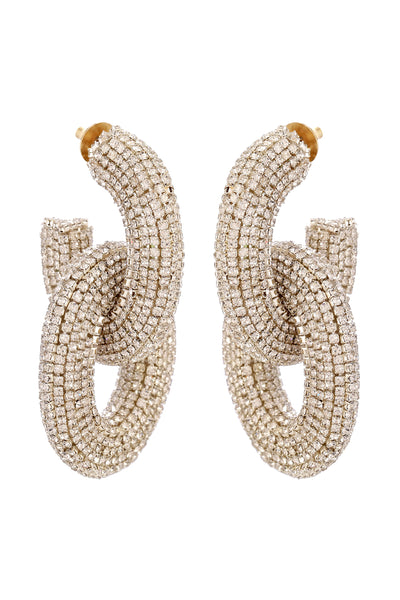 Raya jewels Dazzle Link Earrings silver fashion jewellery online shopping melange singapore indian designer wear