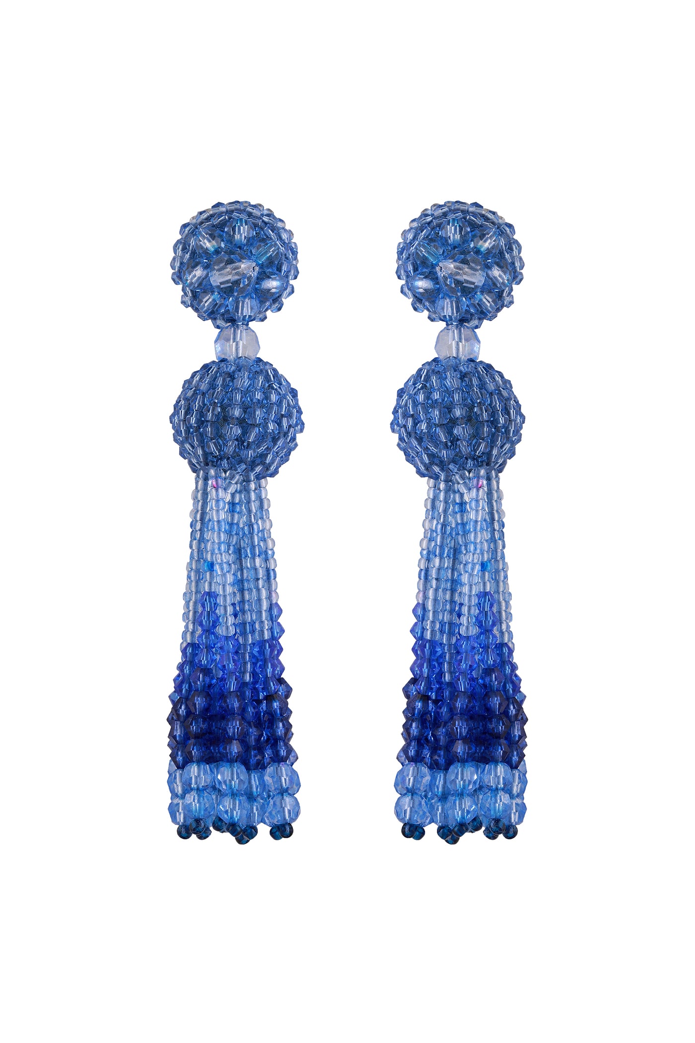 Raya jewels Delicate Tassel Earrings blue fashion jewellery online shopping melange singapore indian designer wear