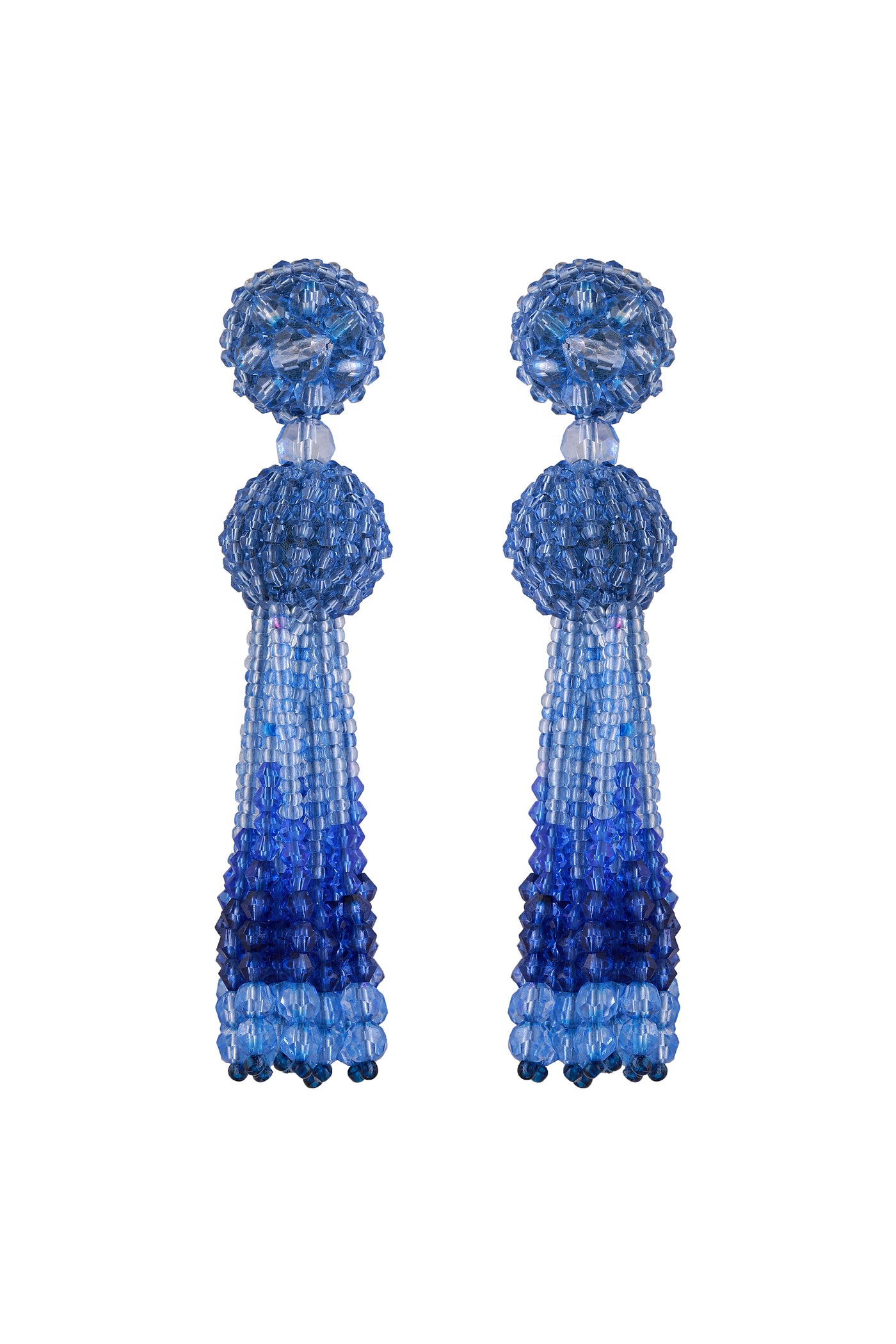Raya jewels Delicate Tassel Earrings blue fashion jewellery online shopping melange singapore indian designer wear