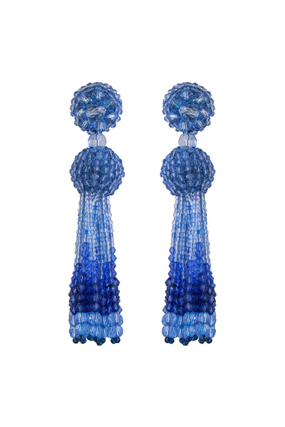 Raya jewels Delicate Tassel Earrings blue fashion jewellery online shopping melange singapore indian designer wear