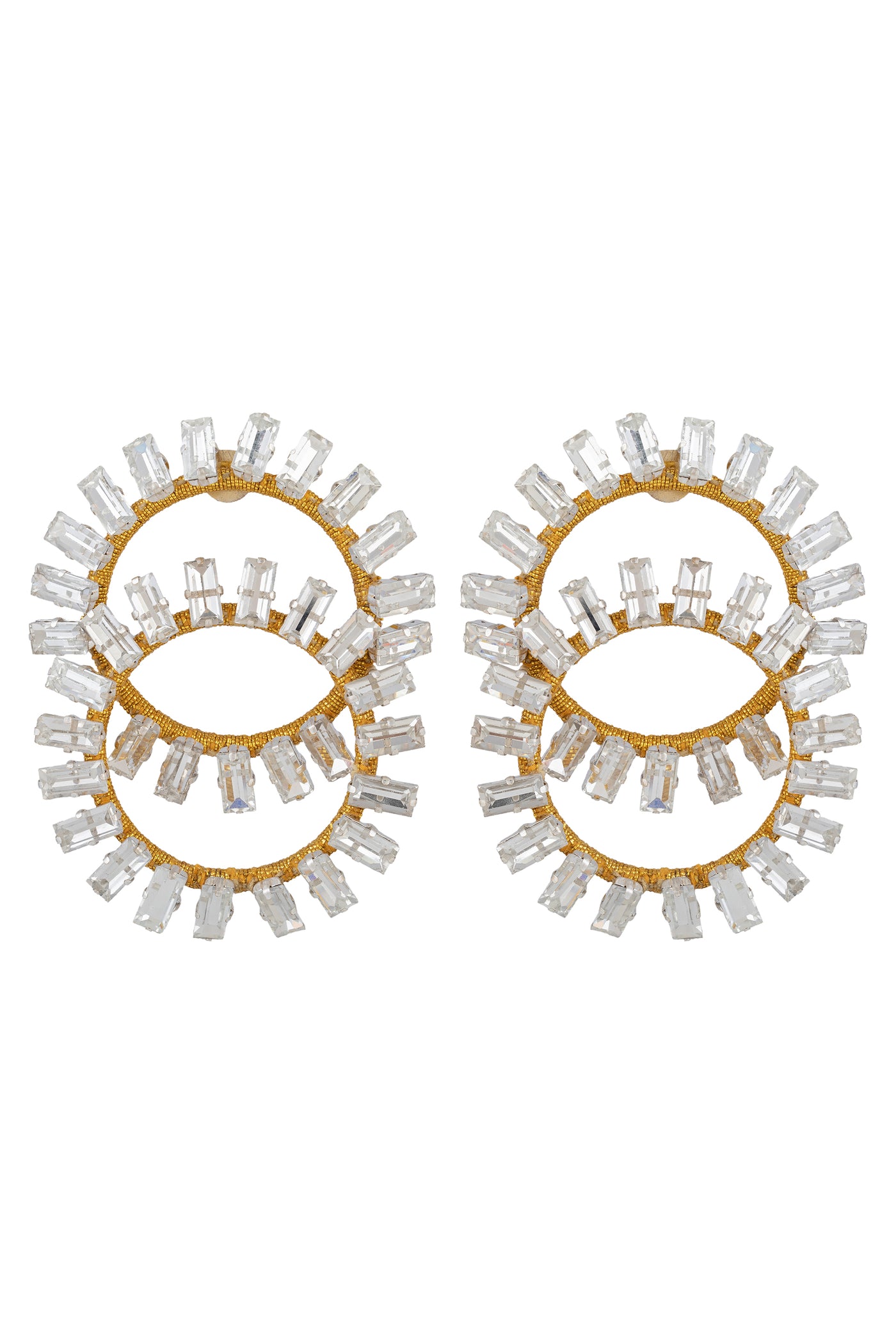 Raya jewels Dramatic Crystal Earring fashion jewellery online shopping melange singapore indian designer wear