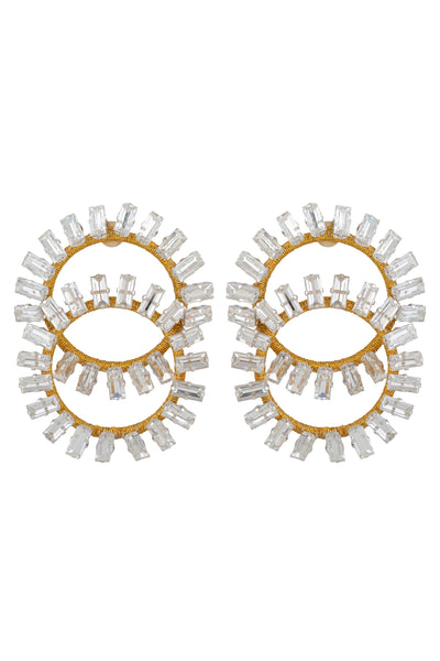 Raya jewels Dramatic Crystal Earring fashion jewellery online shopping melange singapore indian designer wear