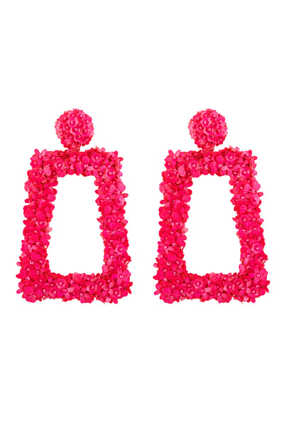 Raya jewels Handcrafted Statement Earrings Hot Pink fashion jewellery online shopping melange singapore indian designer wear
