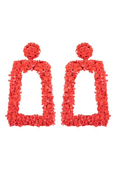 Raya jewels Handcrafted Statement Earrings Orange fashion jewellery online shopping melange singapore
