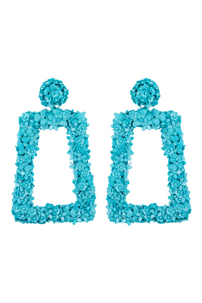 Raya jewels Handcrafted Statement Earrings Turquoise fashion jewellery online shopping melange singapore indian designer wear