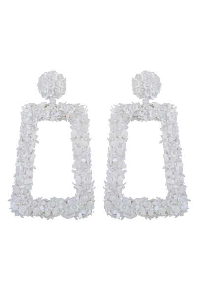 Raya jewels Handcrafted Statement Earrings white fashion jewellery online shopping melange singapore indian designer wear