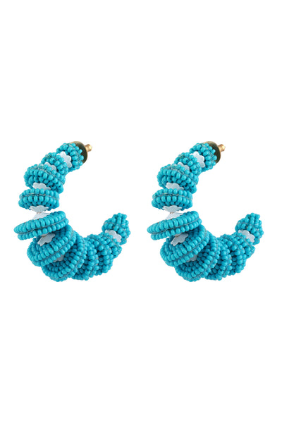 Raya jewels Mini De-construct Hoop blue fashion jewellery online shopping melange singapore