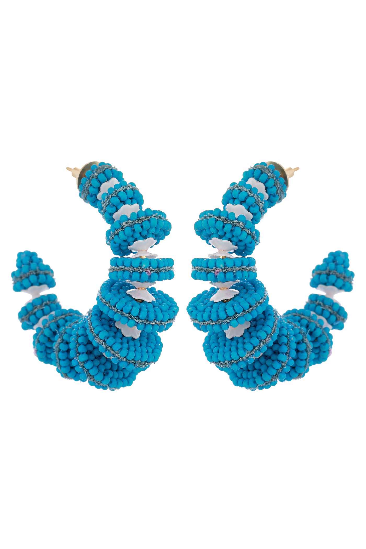Raya jewels Mini De-construct Hoop blue fashion jewellery online shopping melange singapore