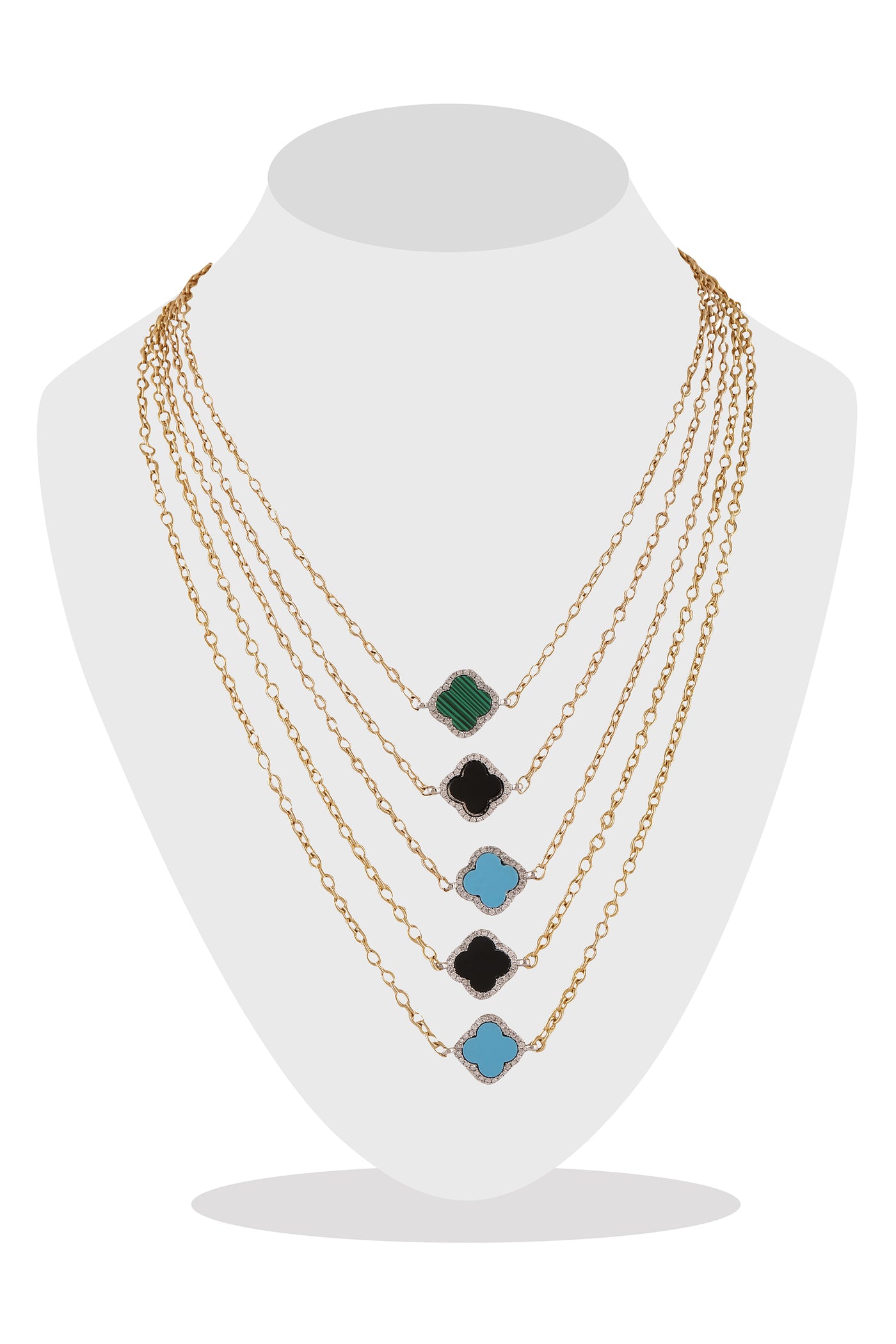 Raya jewels Multiple Colour Layered Necklace fashion jewellery online shopping melange singapore indian designer wear