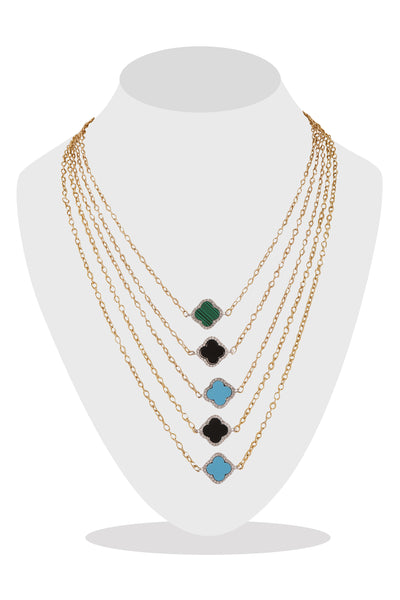 Raya jewels Multiple Colour Layered Necklace fashion jewellery online shopping melange singapore indian designer wear