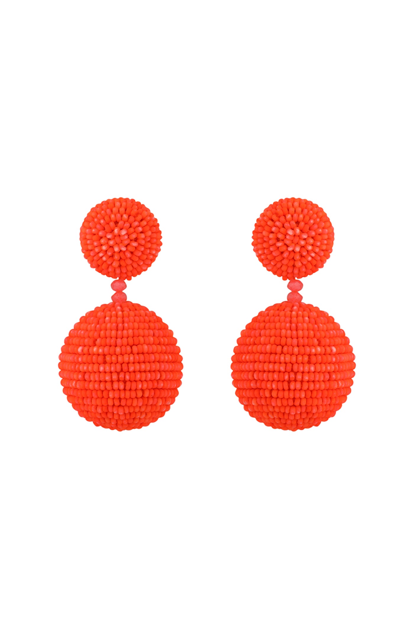 Neon Orange Décor Bauble Earrings