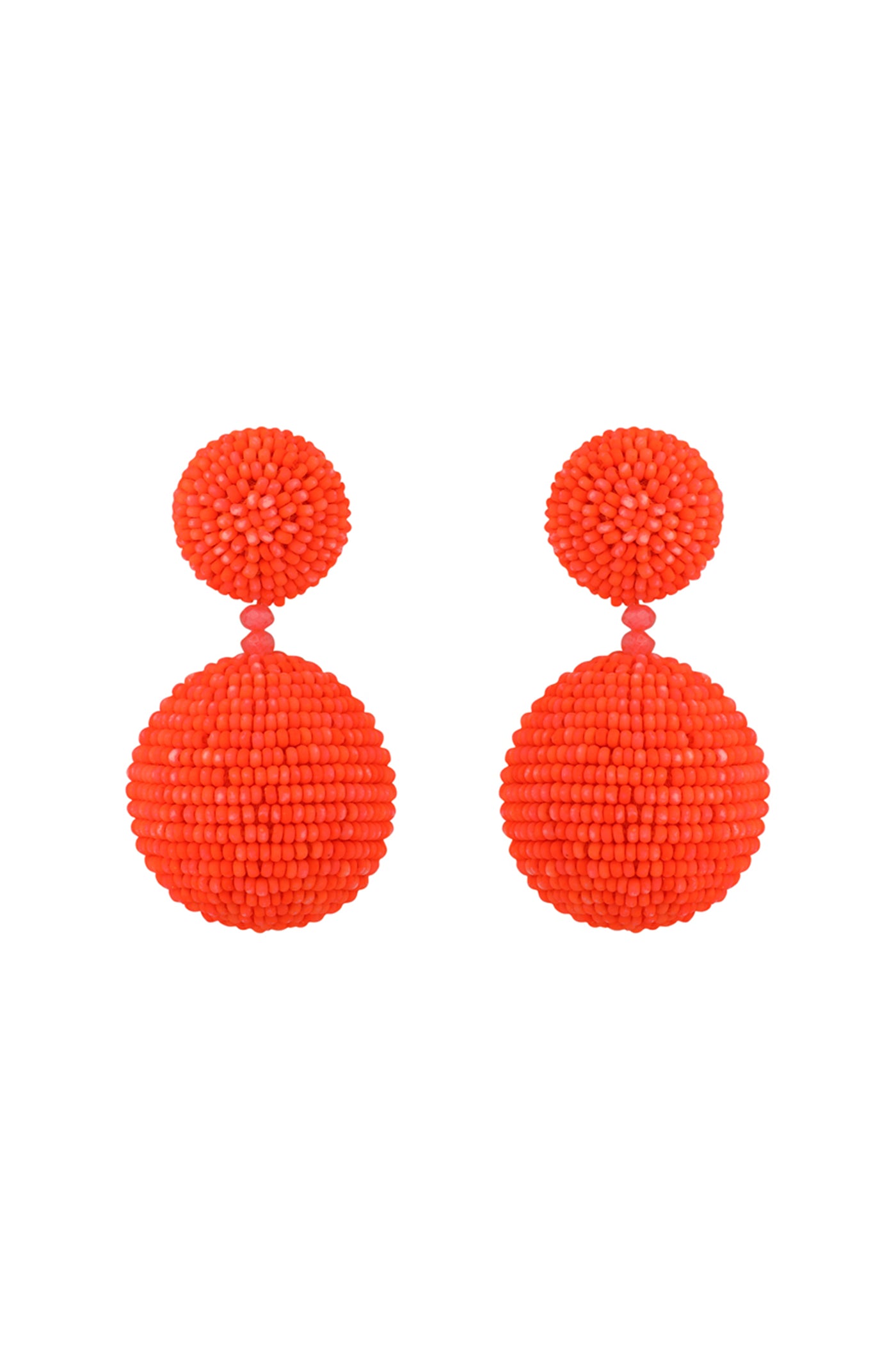 Neon Orange Décor Bauble Earrings
