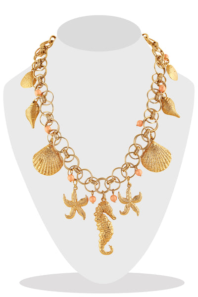 Raya  jewels Seashore Choker Necklace gold fashion jewellery online shopping melange singapore indian designer wear