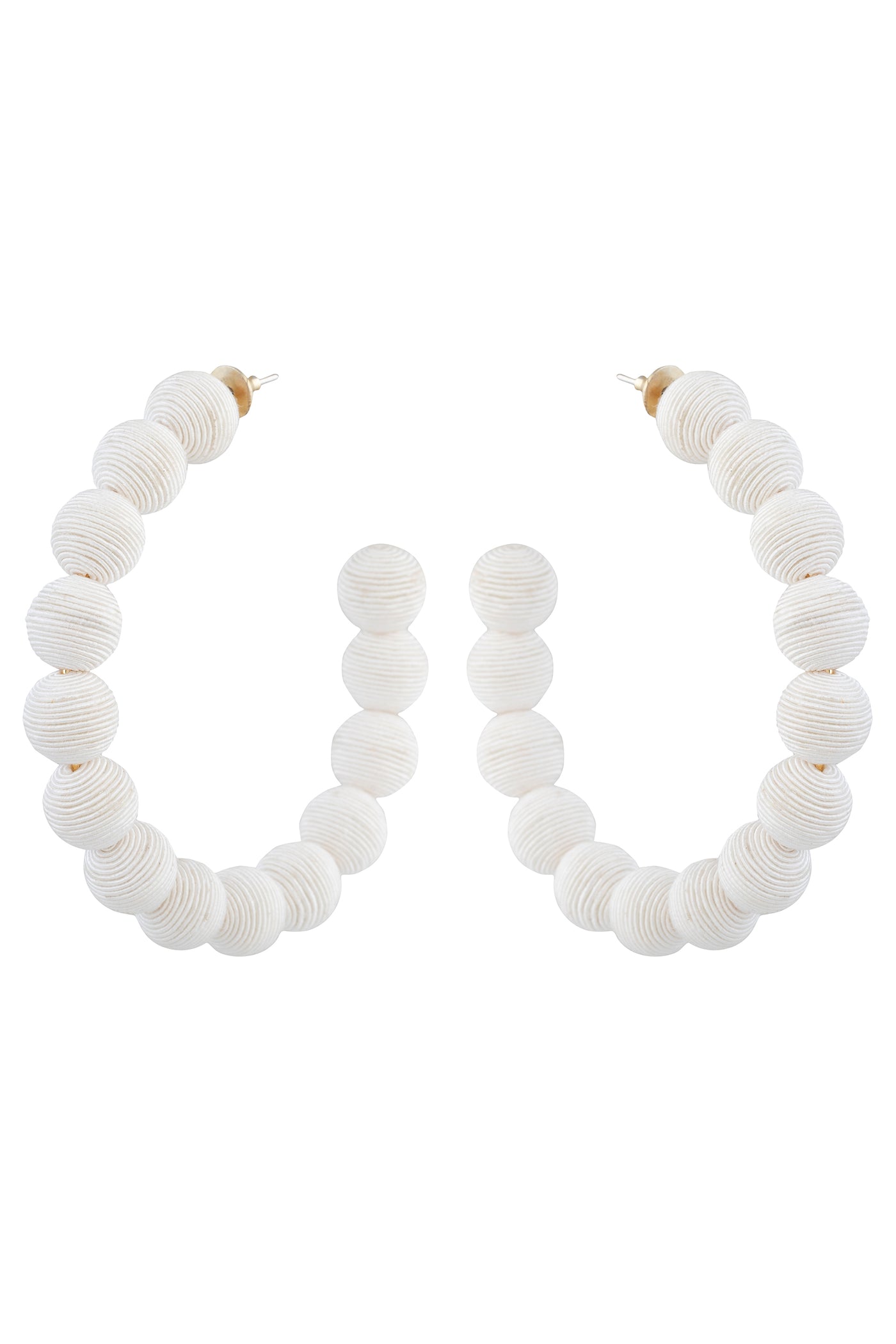 Raya jewels White Hoop Earrings fashion jewellery online shopping melange singapore indian designer wear