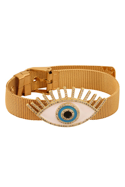 Raya jewels 'Positive Eye' Bracelet gold fashion jewellery online shopping melange singapore indian designer wear