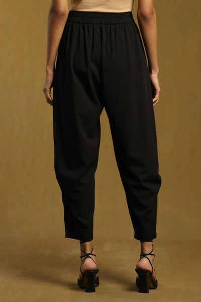 Ritu Kumar Black Solid Dhoti Pants Indian designer wear online shopping melange singapore