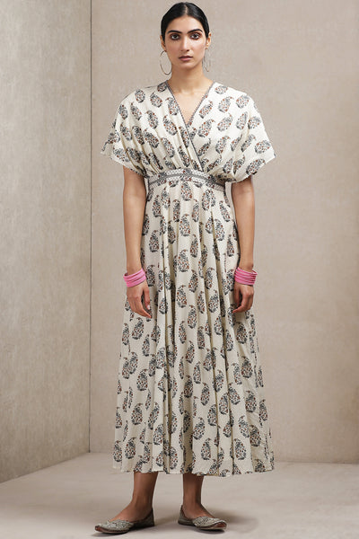 Ritu Kumar - Paisley Printed Kaftan Dress - Melange Singapore - Indian Designer Wear Online Shopping