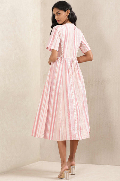 ritu kumar Pink stripe cotton kurta online shopping melange singapore indian designer wear