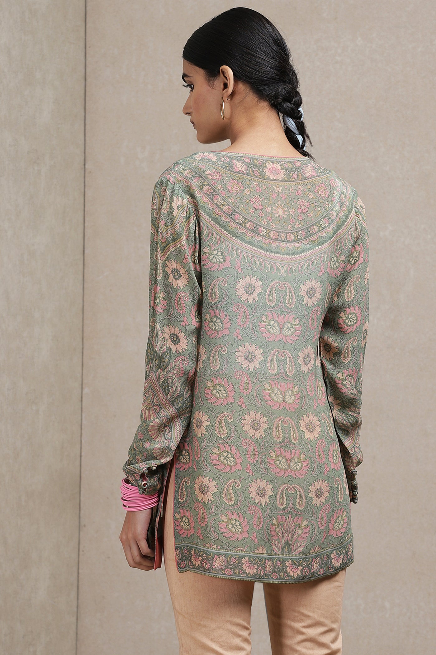Ritu Kumar - Full Sleeves Kurti - Melange Singapore - Indian Designer Wear Online Shopping