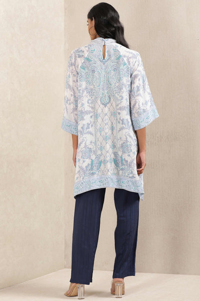 ritu kumar Blue Printed Kurti online shopping melange singapore indian designer wear