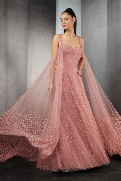 rohit gandhi rahul khanna celestial rose pink gown indian designer wear online shopping melange singapore