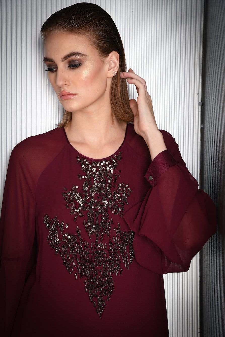 Burgundy Sorley Top