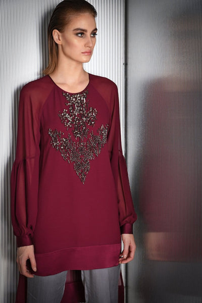 Burgundy Sorley Top