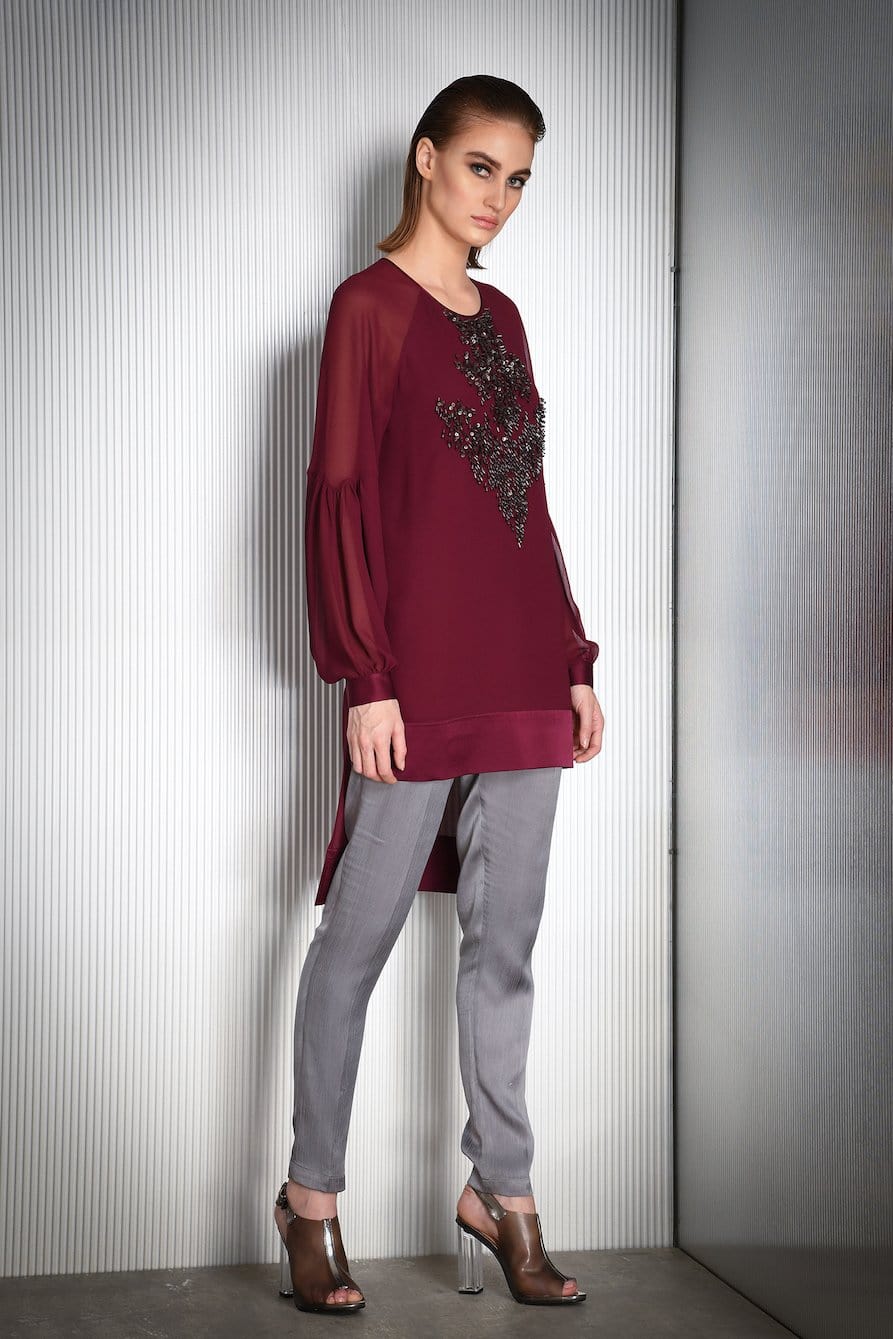 Burgundy Sorley Top