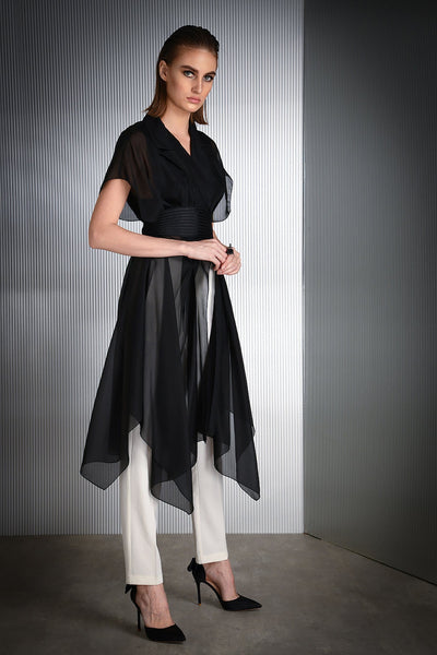 Rohit Gandhi - Rahul Khanna - Black shelby top - Melange Singapore - Indian Designer Wear Online Shopping