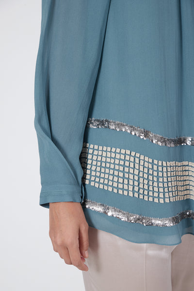 Aqua Eloine Embroidered Top