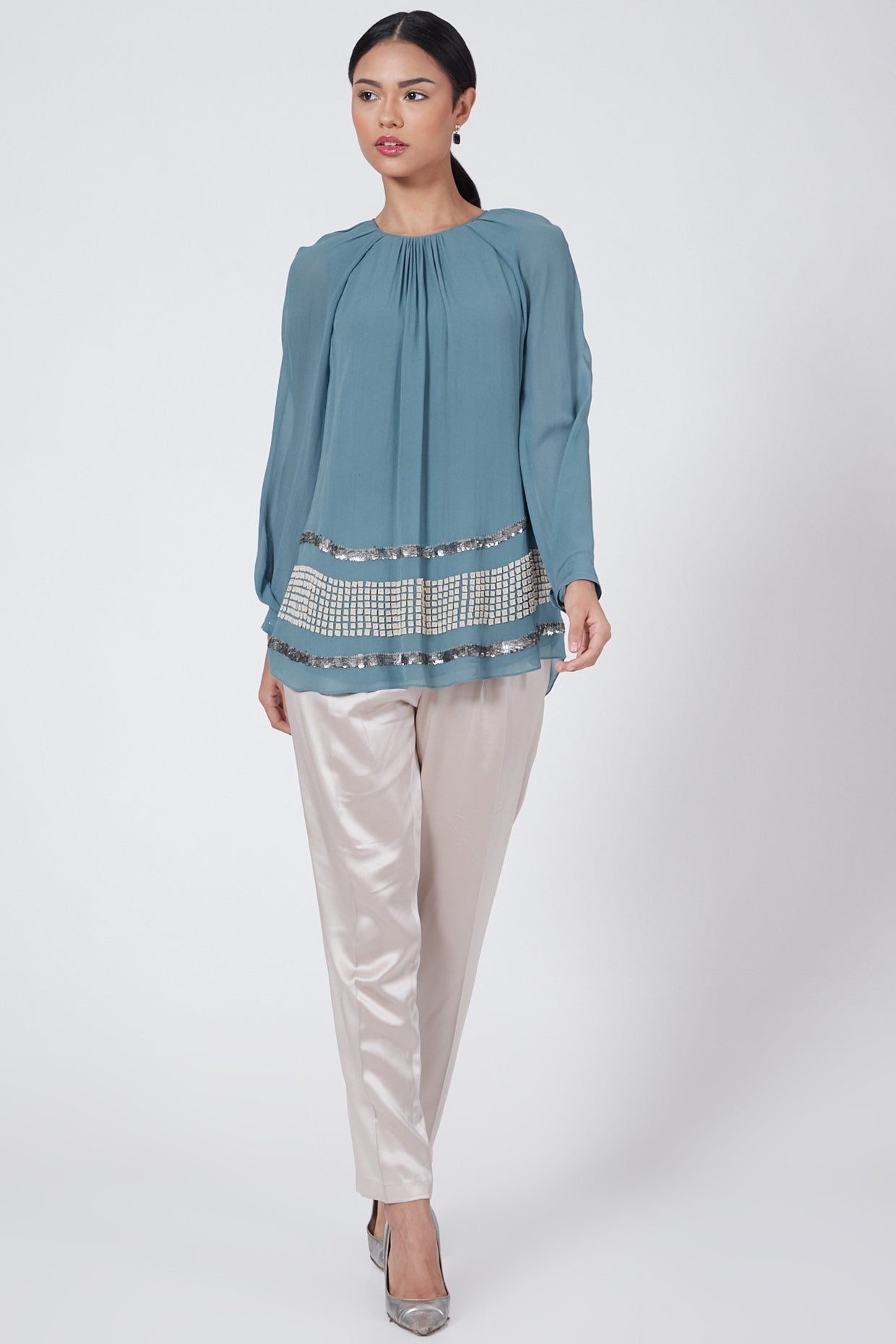 Aqua Eloine Embroidered Top