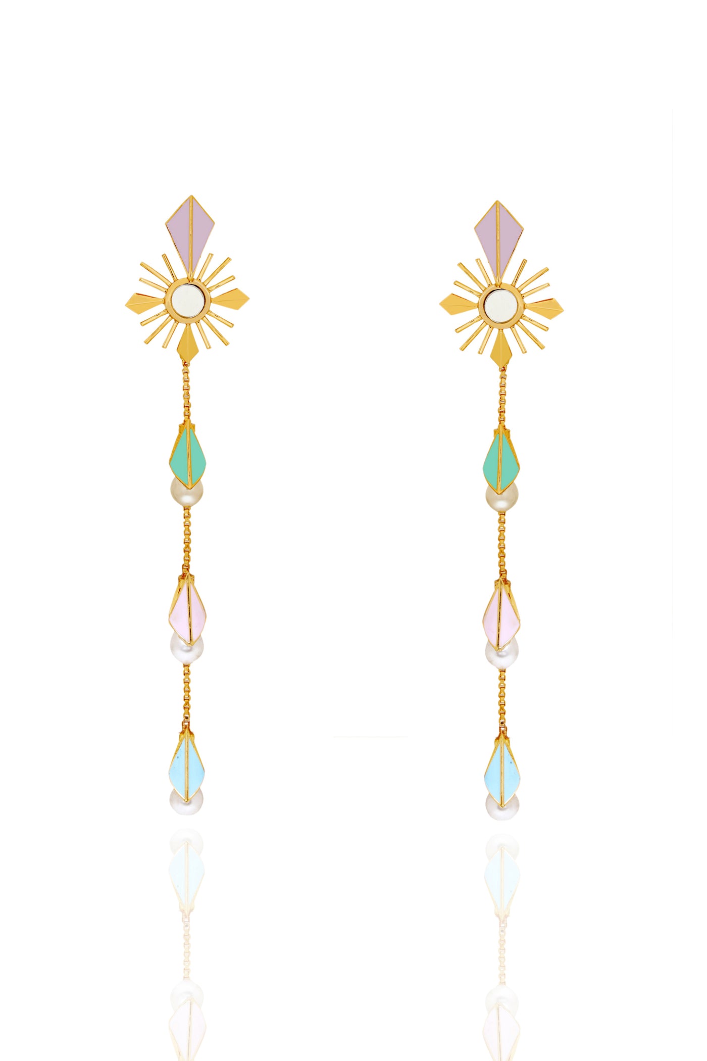 Ruhhette Aurora Cascade Earrings fashion jewellery online shopping melange singapore indian designer wear