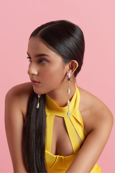 Ruhhette Aurora Cascade Earrings fashion jewellery online shopping melange singapore indian designer wear