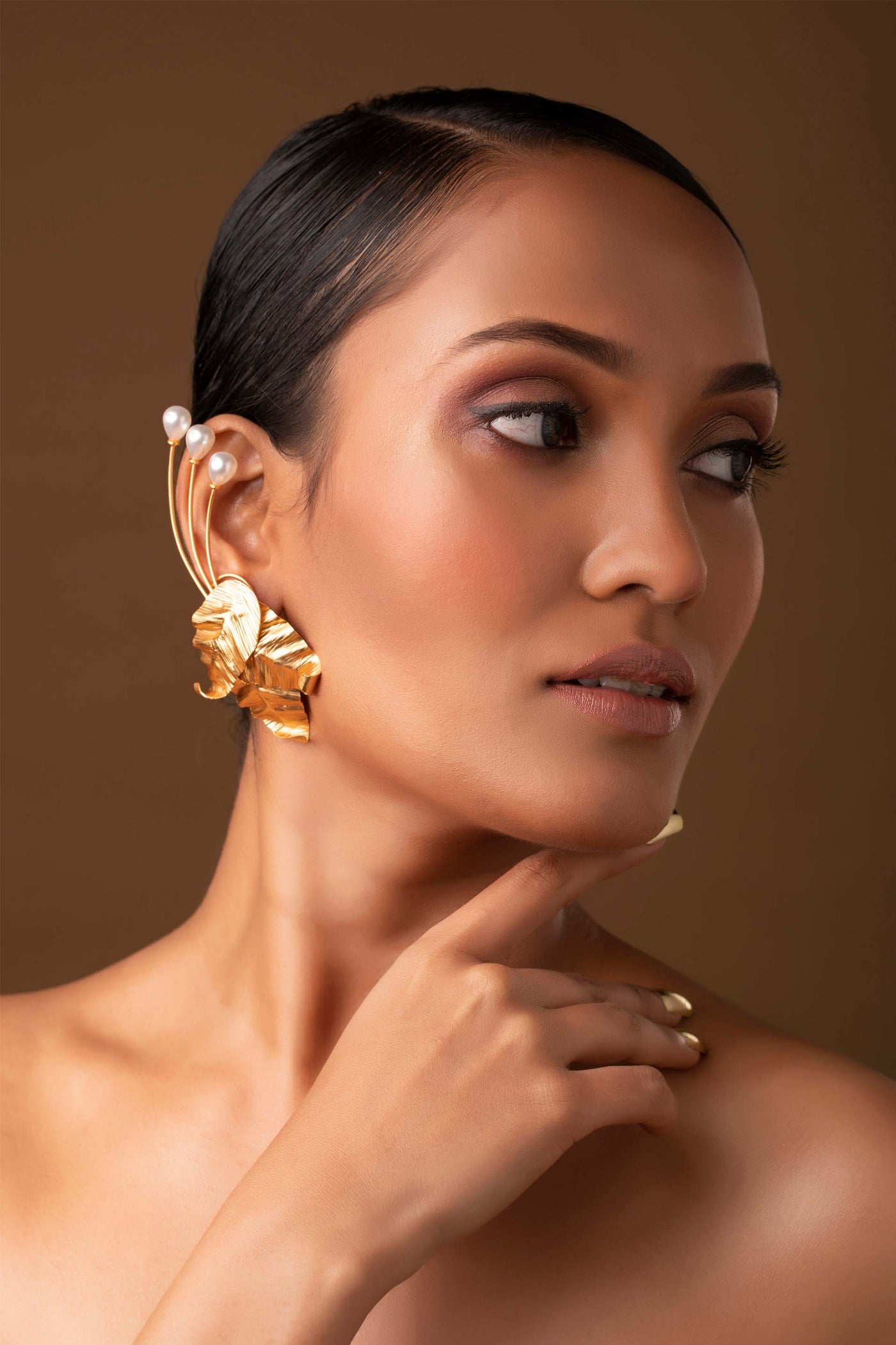 ruhhette Clochette Foliage Earcuffs fashion jewellery online shopping melange singapore indian designer wear