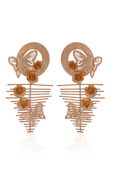 Ruhhette Clochette Waltz Of Flowers Earcuff gold fashion jewellery online shopping melange singapore indian designer wear