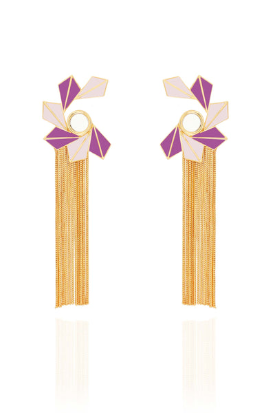 Ruhhette Cressida Tassels gold earrings fashion jewellery online shopping melange singapore indian designer wear