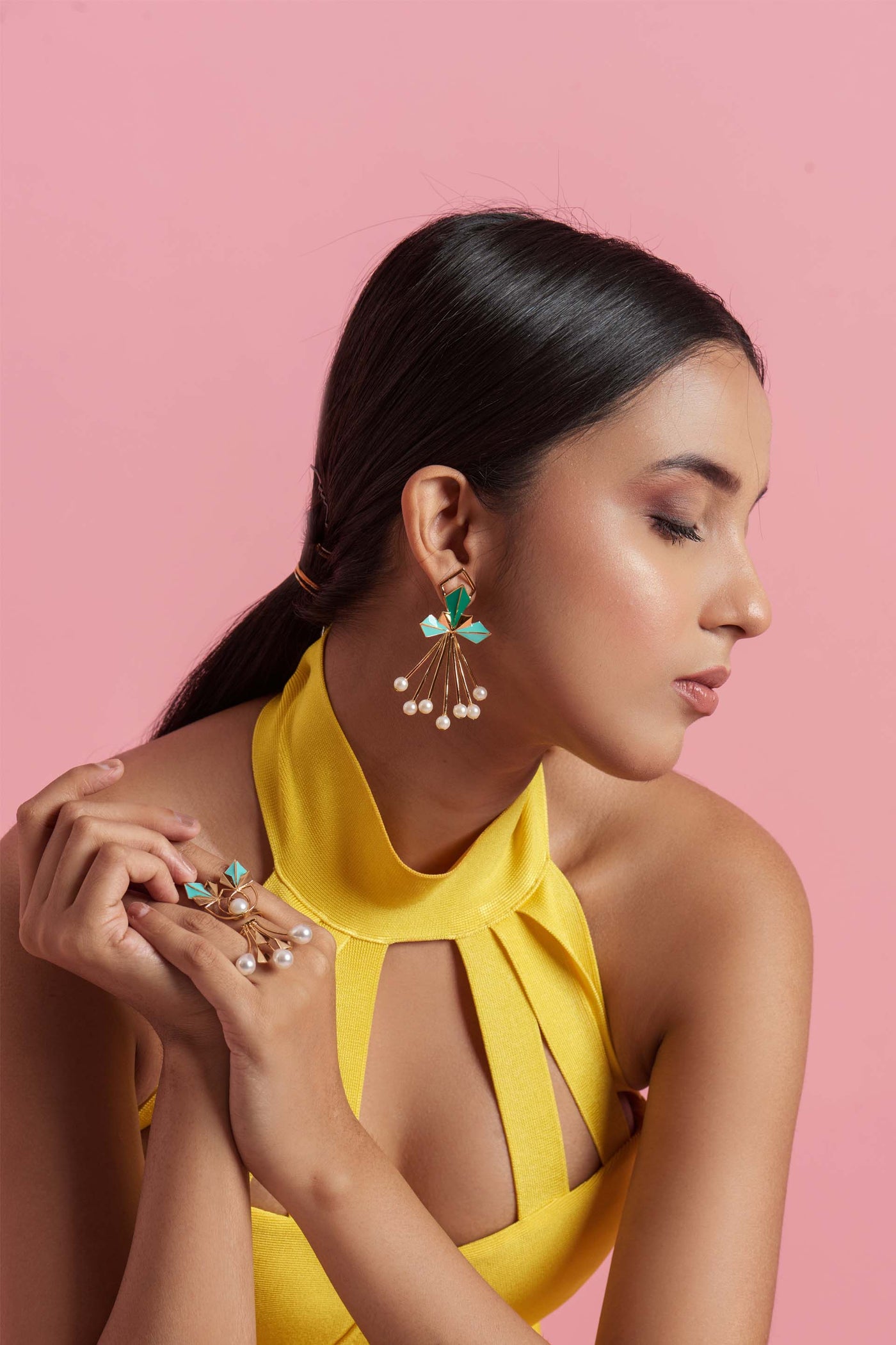 ruhhette Helios Pearlites fashion jewellery online shopping melange singapore indian designer wear