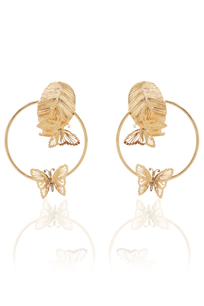 Ruhhette Love Me A Lil Hoops gold fashion jewellery earrings online shopping melange singapore indian designer wear