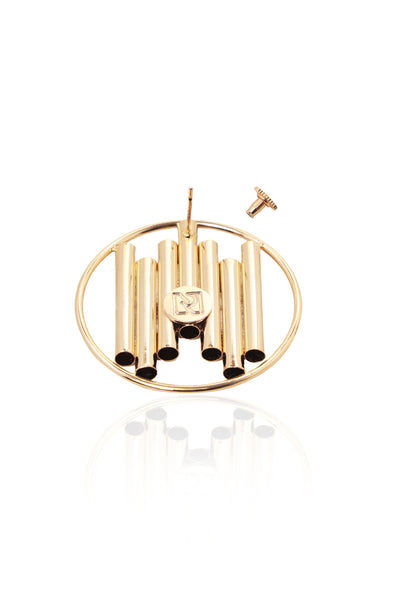 Ruhhette Pipe in circle earring gold fashion jewellery online shopping melange singapore indian designer wear