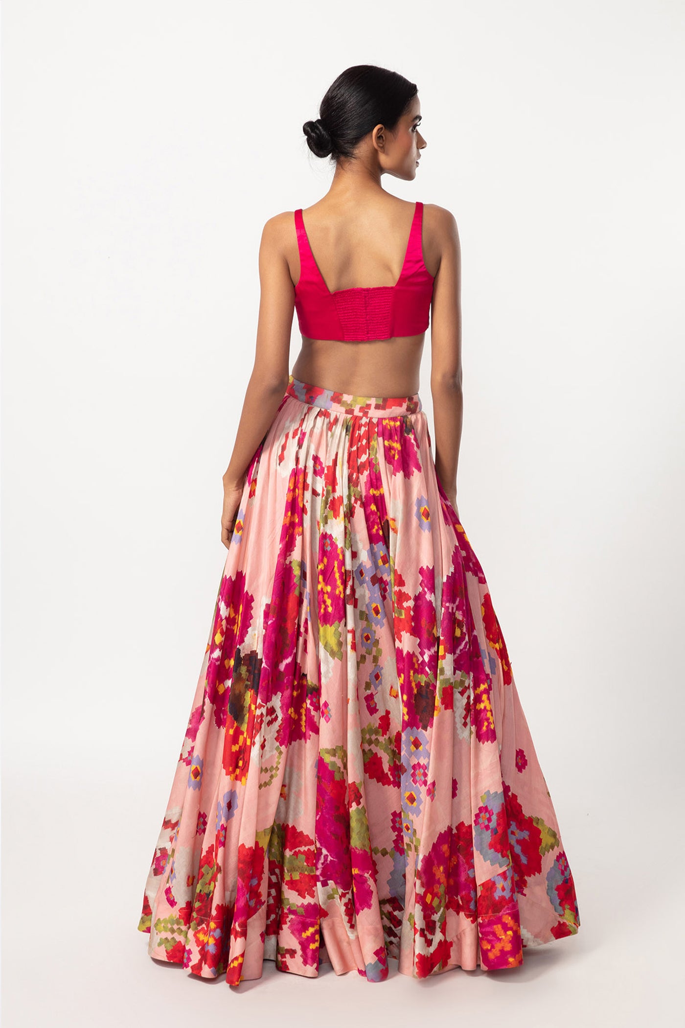 Saaksha and Kinni Abstract floral print lehenga indian designer online shopping melange singapore