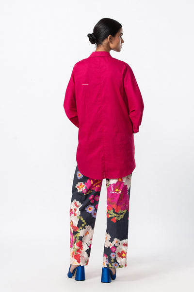 Saaksha and Kinni Abstract Floral Print Trousers indian designer online shopping melange singapore