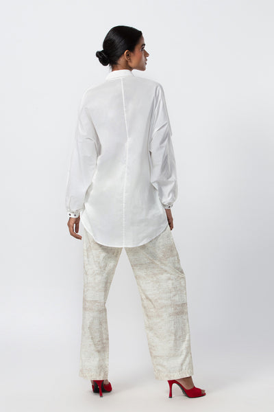 Saaksha and Kinni Abstract Print High Waist Trousers indian designer online shopping melange singapore