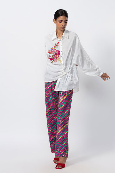 Saaksha and Kinni Batwing oversized side tie up shirt indian designer online shopping melange singapore
