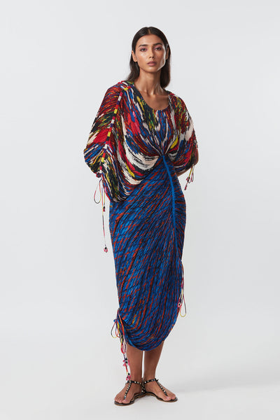 Saaksha and Kinni Hand micro pleated sari style dress indian designer online shopping melange singapore