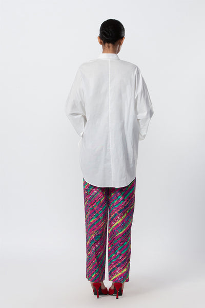 Saaksha and Kinni Leheriya print high waist trousers indian designer online shopping melange singapore